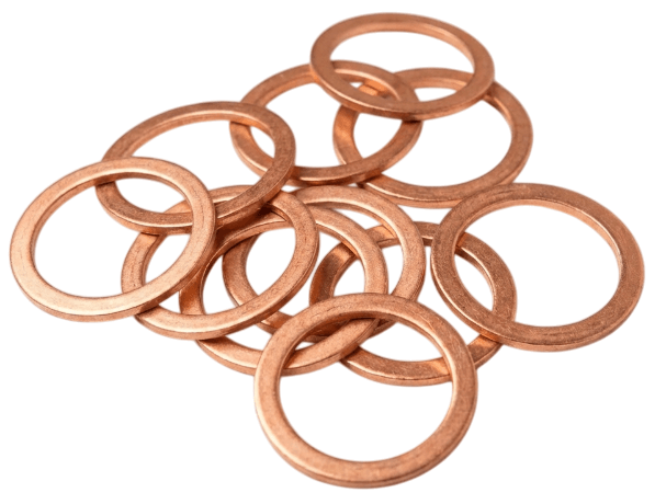 Кольцо медное под форсунку М1 6х10х1 мм DIN 7603 фото