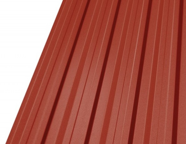 Профнастил стальной стеновой односторонний плоский гладкий красное вино С10 0,6х10х899х918 мм ГОСТ 24045-94 фото