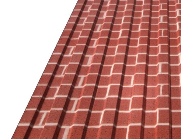 Профнастил стальной стеновой односторонний волна гладкий кирпич С21 0,5х21х1000х1050 мм ТУ 26.61.12-005-21469636-2019 фото
