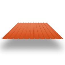 Профнастил стальной арочный односторонний волна с полиэстеровым покрытием гладкий фото